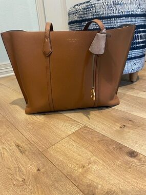 Tory Burch Tan Brown Pebbled Leather Tote